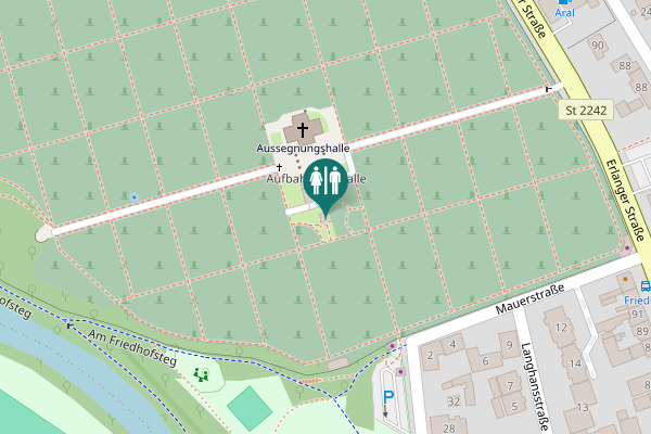 Map showing location of Erlanger Straße 97 Toilet