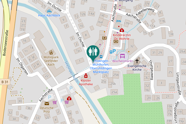 Map showing location of Im Öschle 1 Toilet