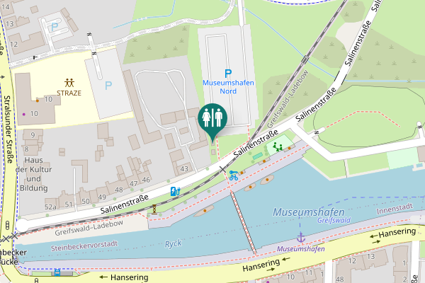 Map showing location of Salinenstraße 43 Toilet