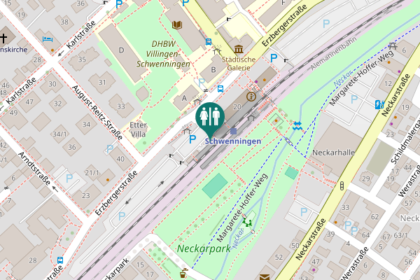 Map showing location of Erzbergerstraße 20 Toilet