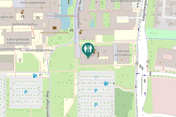 Map showing location of Galgenbergstraße 32 Toilet