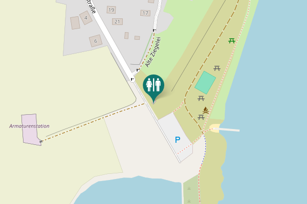 Map showing location of Alte Ziegelei Toilet