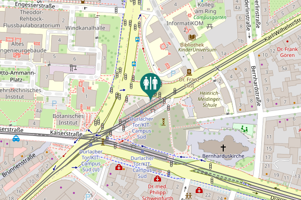 Map showing location of Karl-Wilhelm-Straße Toilet
