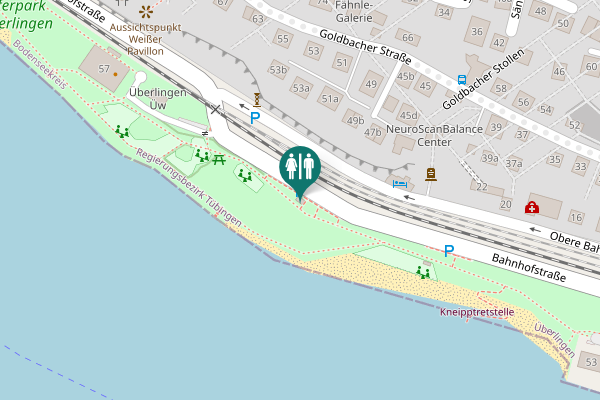 Map showing location of Bahnhofstraße Toilet