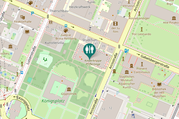 Map showing location of Arcisstraße 17 Toilet