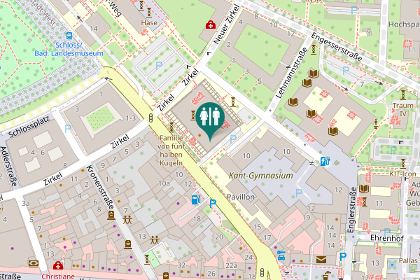 Map showing location of Englerstraße 2 Toilet