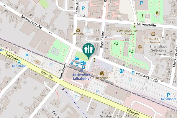 Map showing location of Bismarckstraße 14 Toilet