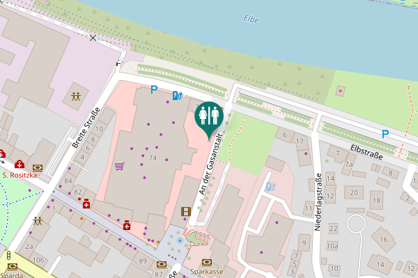 Map showing location of An der Gasanstalt 9 Toilet