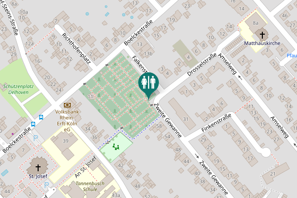 Map showing location of Zweite Gewanne 58 Toilet