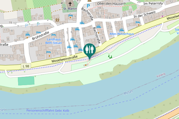 Map showing location of Moselweinstraße 10 Toilet