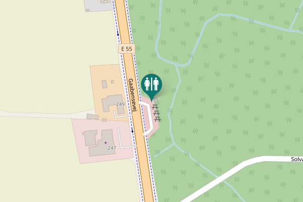 Map showing location of Gaabensevej 290 Toilet