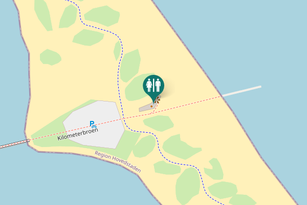 Map showing location of Kilometerbroen 3 Toilet