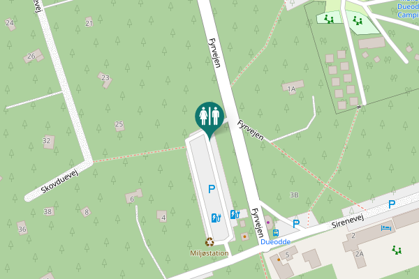 Map showing location of Fyrvejen Toilet