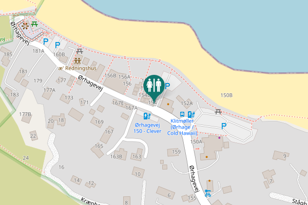 Map showing location of Ørhagevej 154 Toilet