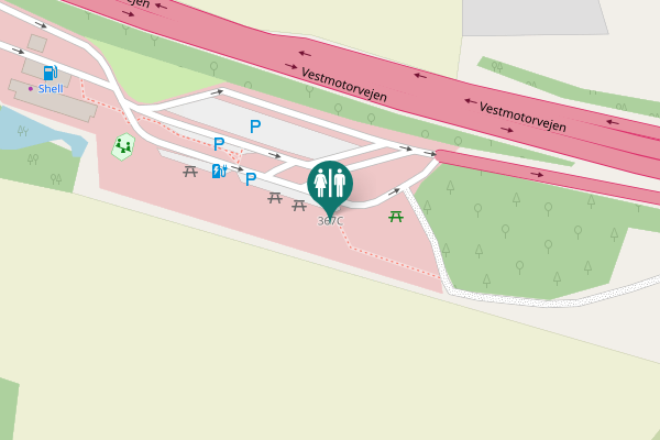 Map showing location of Vestmotorvejen 367C Toilet