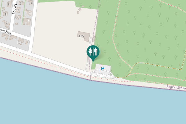Map showing location of Gammel Strandvej Toilet
