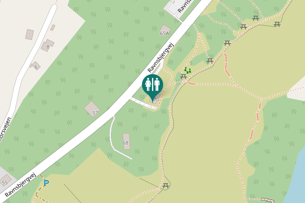 Map showing location of Ravnsbjergvej 70 Toilet