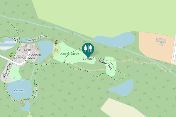 Map showing location of Naturstien Toilet