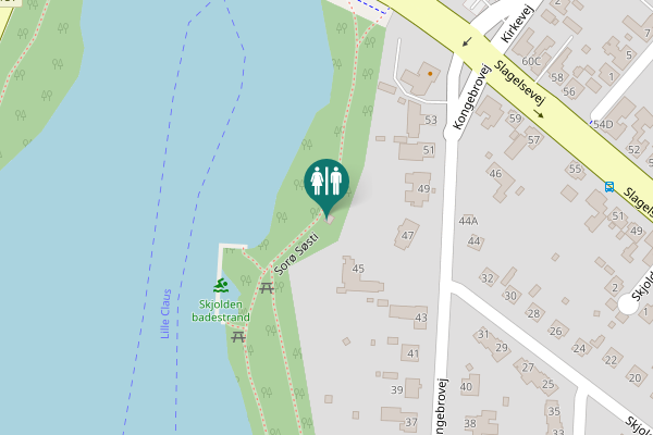 Map showing location of Sorø Søsti Toilet