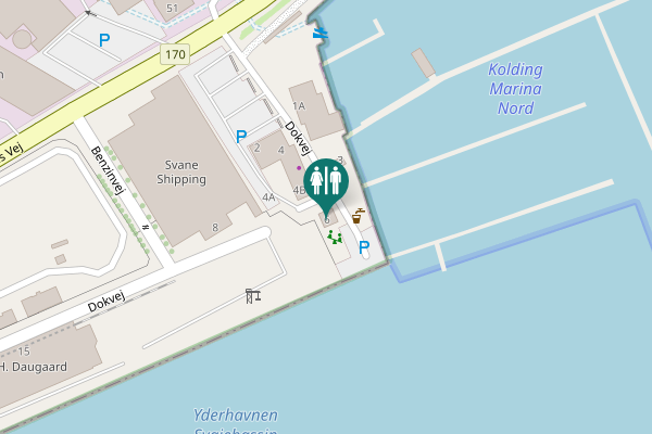 Map showing location of Dokvej 6 Toilet