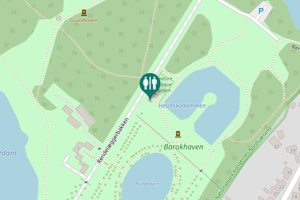 Map showing location of Rendelæggerbakken 2 Toilet
