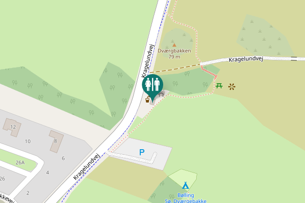 Map showing location of Kragelundvej 4A Toilet