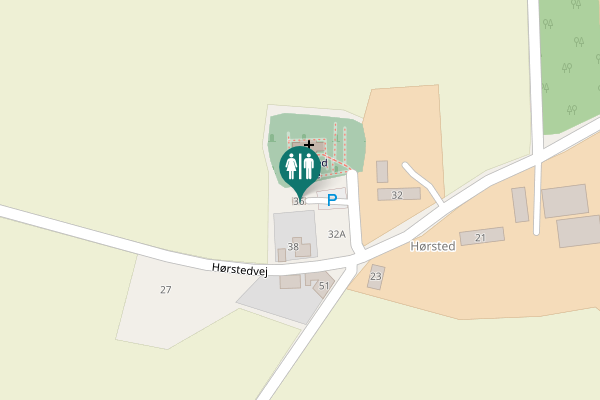 Map showing location of Hørstedvej 36 Toilet