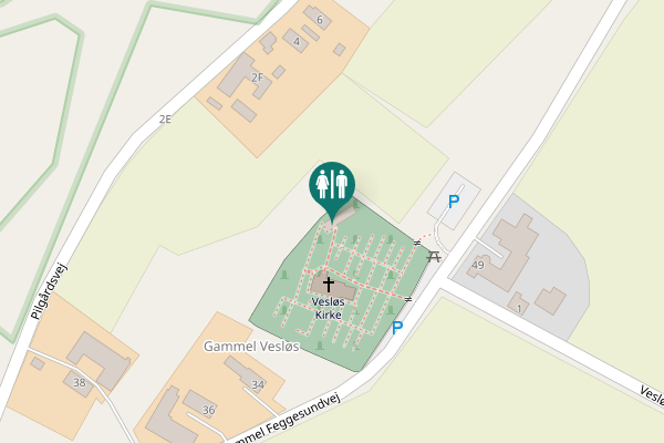Map showing location of Gammel Feggesundvej 32 Toilet