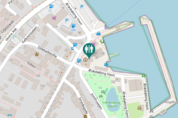 Map showing location of Ærøskøbing Havn 4E Toilet