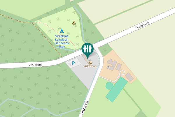 Map showing location of Virketvej 39 Toilet