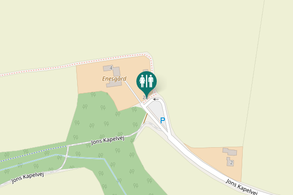 Map showing location of Jons Kapelvej 2B Toilet