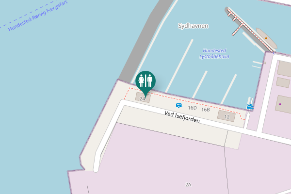 Map showing location of Ved Isefjorden 24 Toilet