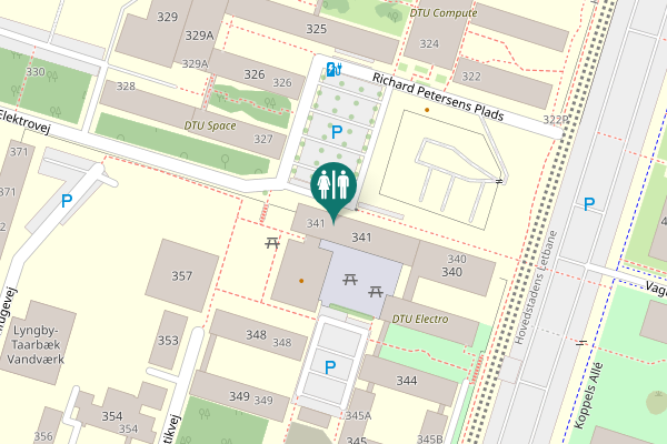 Map showing location of Ørsteds Plads 341 Toilet