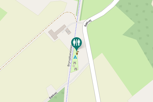Map showing location of Bryrupbanestien Toilet