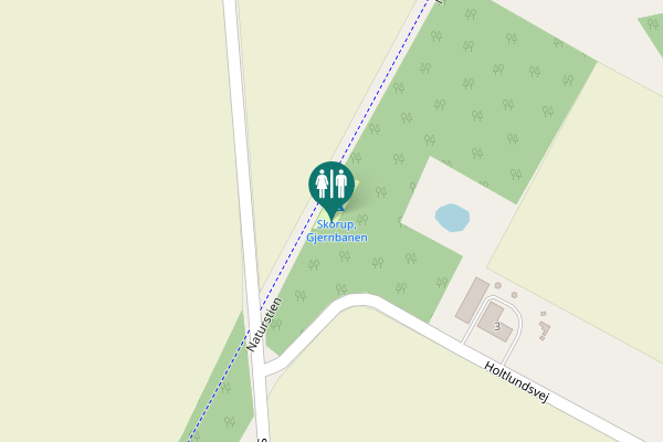 Map showing location of Naturstien Toilet