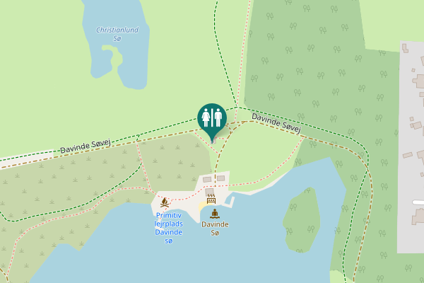 Map showing location of Davinde Søvej 5 Toilet