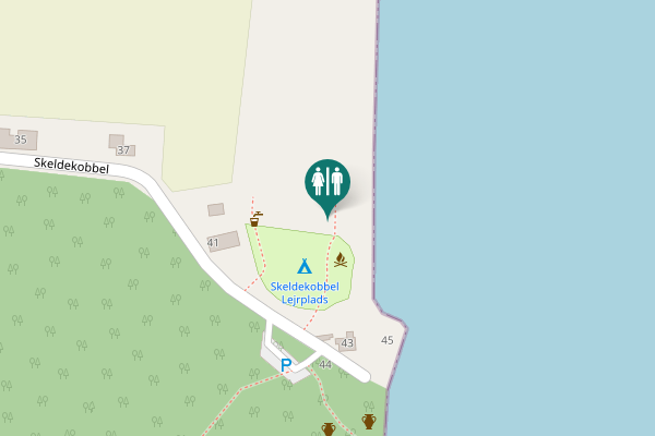 Map showing location of Skeldekobbel 41A Toilet