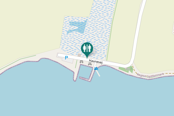 Map showing location of Havnevej 102 Toilet