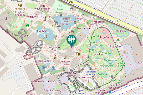 Map showing location of Billund Toilet