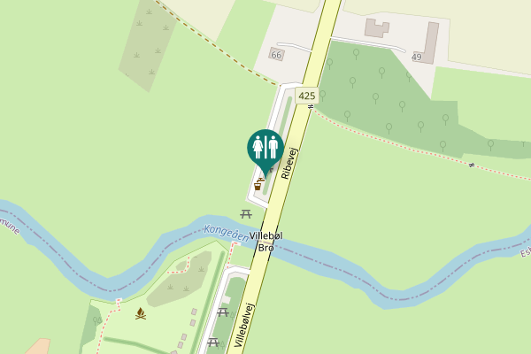 Map showing location of Ribevej 66A Toilet