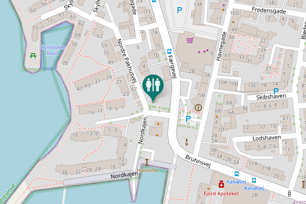 Map showing location of Færgevej 3 Toilet
