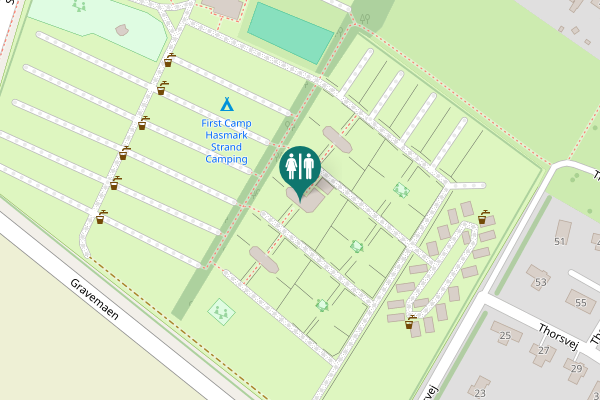 Map showing location of Gravemaen Toilet