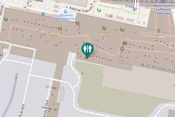 Map showing location of Lufthavnstorvet 2 Toilet