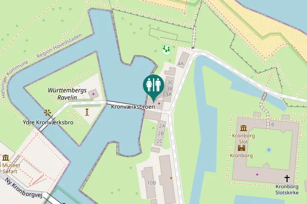 Map showing location of Kronborg 1C Toilet