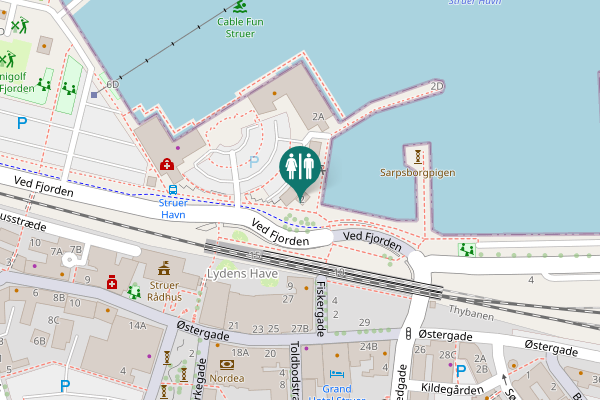 Map showing location of Ved Fjorden 2 Toilet