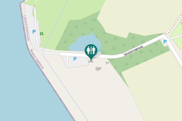 Map showing location of Vesternæsvej 39A Toilet