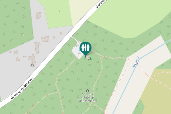 Map showing location of Gammel Fjellerupvej 10A Toilet