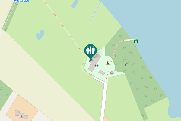 Map showing location of Hestehavevej 8 Toilet