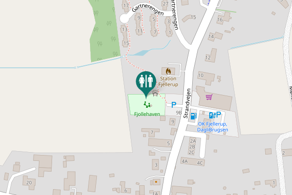 Map showing location of Strandvejen 9C Toilet