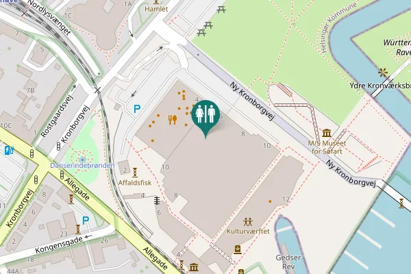 Map showing location of Ny Kronborgvej 6 Toilet